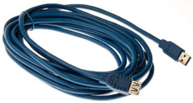 Przedłużacz USB, dł. 5m, kolor: Niebieski