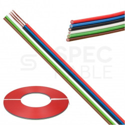 Kabel telekomunikacyjny wstążkowy TLWY 6x0,22mm2 kolorowy 150V montażowy linka Technokabel