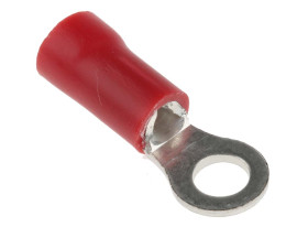 Zacisk oczkowy rozmiar przewodu 1.5mm² Ø , M3.5 izolowany średnica wew 3.7mm Czerwony RS PRO