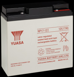 NP17-12I YUASA AGM battery, 17 Ah, 12 V, VdS