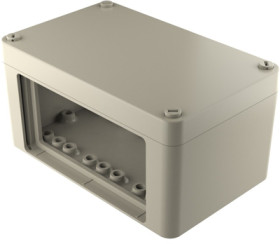 Polyester enclosure, (L x W x H) 270 x 170 x 136 mm, gray (RAL 7032), IP65, 140100000