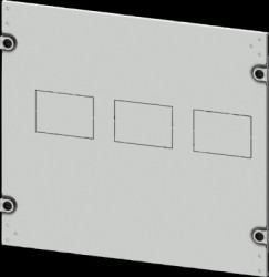 Aperture, rectangular, sheet steel, (W x H x D) 600 x 450 x 10 mm, light gray, 8PQ2045-6BA13