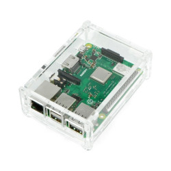 Obudowa Raspberry Pi Model 3B+/3B/2B przezroczysta z klapką
