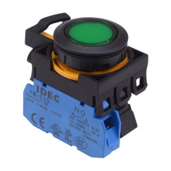 CW1L-M1E10Q3G Green 12V illuminated Momentary Push Button Switch 1NO IP65 IDEC