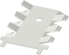 Finger shaped heatsink, (L x W x H) 35.8 x 22.8 x 5 mm, 18 K/W, solderable surface, 10035018