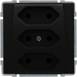 KOS 66 Gniazdo potrójne na płaskie wtyczki bez uziemienia bez ramki 3P 25A 250V 660930