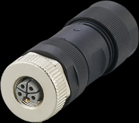 Jack, M12, 5 pole, screw connection, straight, E12672