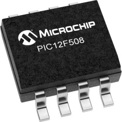 PIC microcontroller, 8 bit, 4 MHz, SOIC-8, PIC12F508-I/SN