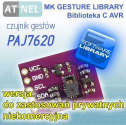 MK GESTURE LIBRARY - czujnik gestów PAJ7620 ver: 1.0a - AVR Biblioteka C - do wykorzystania prywatnego (Niekomercyjna)