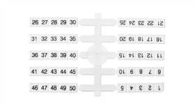 Oznacznik Elastyczny Do Złączek Szynowych Eo3 /1-50/ 4X50szt. 003901772