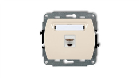 Trend Gniazda Komputerowe Pojedyncze 1Xrj45, Kat. 5E, 8-Stykowy Beżowy 1Gk-1