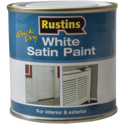 Rustins WHISW250 White Satin Paint 250ml