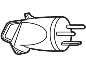 Złącze sieciowe Wtyczka Montaż na kablu 2P+E 32A