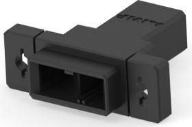 Plug housing, 2 pole, pitch 5.08 mm, straight, black, 1-179553-2