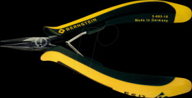 3-683-15 ESD needle-nose pliers, dissipative, 130 mm, smooth gripping sur