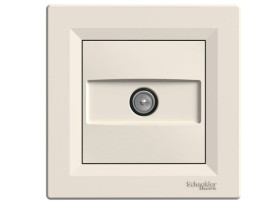 ASFORA Gniazdo antenowe TV przelotowe (4dB) krem z ramką EPH3200223 SCHNEIDER ELECTRIC