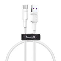 Kabel przewód USB - USB-C / Typ-C 100cm Baseus Double Ring CATSH-B02 Super Quick Charge 5A z obsługą szybkiego ładowania
