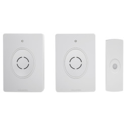 Zestaw 2 dzwonków bezprzewodowych + 1 pilot DB-1B/2C/B biały W-99741 Plastrol
