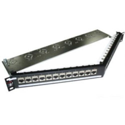 Panel RJ, Cat6a, 24 portów, RJ45, FTP, 1U