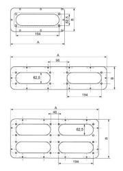 Standardowy do obudowy Spacial S3D RAL7035, dł. 245 x szer. 130. NSYTLCFL