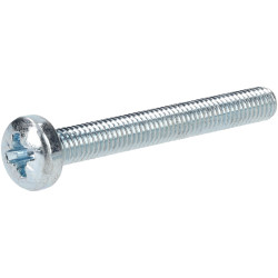 R-TECH 337211 Pozi Pan Head Machine Screws BZP M6 50mm - Pack of 100
