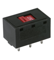 Przełącznik suwakowy, DPDT, montaż PCB, 30 V dc, 250V ac, 10 A przy 125 V AC, 4 A przy 30 V DC, -30 → +85°C, C &