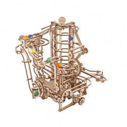 Marble Run - wciągnik spiralny - model mechaniczny do składania - fornir - 266 elementów - Ugearsmodels