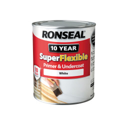 Ronseal 36466 Super Flexible Wood Primer &amp; Undercoat White 750ml