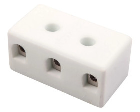 Złączka gwintowa porcelanowa 4mm² 3-tory biała z 2 otworami montażowymi CPO-5A-3P 80713516