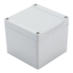 Hammond 1555LAGY Watertight ABS Enclosure Grey, Styled Lid 105 x 105 x 90mm