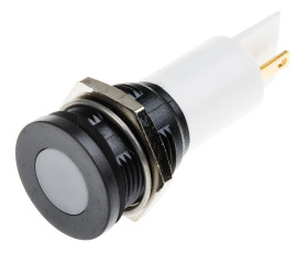 Lampka kontrolna do montażu panelowego 230V ac, biała 16mm LED Końcówka lutownicza RS PRO