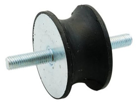 Nóżka z gwintem, M10, Ø 60mm, materiał: Guma naturalna 50Shore A, RS PRO