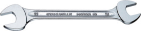 Open-end wrenche, 1/2, 9/16&quot;, 15°, 190 mm, 73 g, chromium alloy steel, 40433234