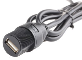 Kabel USB Złącze A USB A Złącze B Bez zakończenia dł. 1m Przewód USB USB 2.0 kolor: Czarny