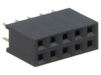 PS-D-10S/2 Gniazdo PS do druku 2x5 pin (do listew PH 2.54) , dwurzędowe, proste -kpl. 2 szt