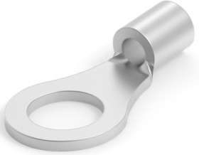 Uninsulated ring cable lug, 0.3-1.42 mm², AWG 22, 5 mm, metal, 30693