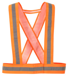 Pasek odblaskowy, typ: Pas odblaskowy, Pomarańczowy, Taśma odblaskowa , mocowanie: Hook & Loop, Poliester, rozmiar: