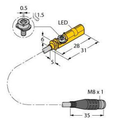Czujnik pola magnetycznego Turck BIM-UNT-AP6X-0,3-PSG3S/3GD, 10 - 30 V, IP67, 1 szt.