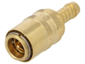 S09HZ-WO10 Szybkozłącze prosta,z zaworem max.15bar mosiądz D: 10mm