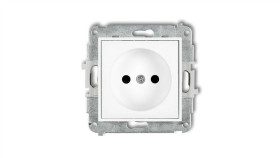 Mini Gniazdo Pojedyncze B/U Z Przesłonami Białe Mgp-1P