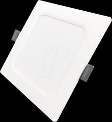 LX300144 LED recessed downlight, square, white, 6W, IP44, 600lm, CCT