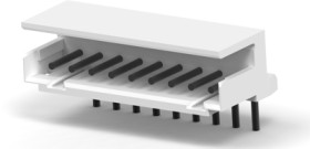 Pin header, 9 pole, pitch 2 mm, angled, natural, 292250-9