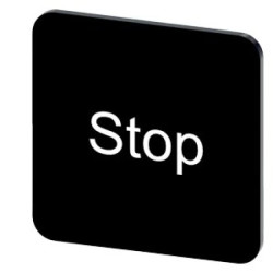 Etykieta samoprzylepna do kaset 22x22mm czarna inskrypcja /Stop/ SIRIUS ACT 3SU1900-0AF16-0DS0 /10szt./