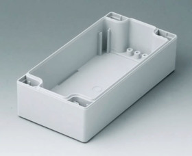 ABS enclosure shell, (L x W x H) 160 x 80 x 40 mm, light gray (RAL 7035), C1081601