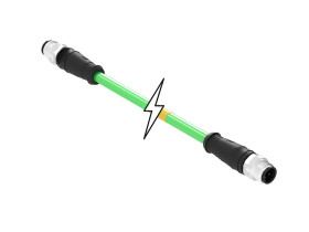 Kabel przemysłowy konfekcjonowany ze złączem Złącze M12 liczba rdzeni 4 długość 3m Rodzaj A Męskie Złącze B Złącze M12