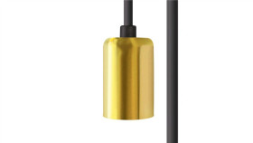 Przewód Z Oprawką 350Cm Cameleon Cable E27 3,5 M Black/Brass 8662 Nowodvorski