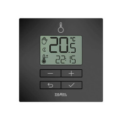 Regulator temperatury LPW-22 dobowy 230V czarny bezprzewodowy