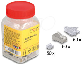 67177 RJ45 Modular Plug Cat.6A with bend protectection 50 pcs set