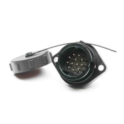 Złącze wielostykowe przemysłowe 12-pinowe Montaż na kołnierzu Gniazdo RS PRO