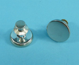 MAGNET.KLIPS DO ZASŁON SREBRNY 16mm kpl